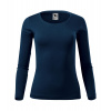MALFINI FIT-T LONG SLEEVE 169 / Dámske tričko, dlhý rukáv - námorná modrá M