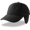Atlantis Headwear Kšiltovka Snow Flap Stopper-S s ochranou uší, 6 panelová baseballová COT33025800299-black Černá UNI