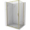 Mexen Exo, výklopný sprchový kút 140 x 85 cm, číre sklo, zlatá, 819-140-085-50-00