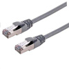 C-TECH patch cord Cat6a, S/FTP, šedý, 10m CB-PP6A-10