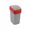 Curver® Kôš FLIP BIN 9L, šedostrieborný/červený, na odpad