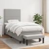 Box spring postel s matrací světle šedá 90x190 cm textil Šedá 3136477