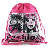 Športový vak Barbie ružovo-čierny