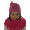 Kamiś čiapka 40-56 cm (Sada klobúkov Turban + Pompoma vreckovka 3M-12 rokov 6WZW)