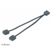 AKASA - RGB LED kábel-splitter adresovateľný 12 cm AK-CBLD08-12BK