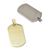 Tag obdélník 316L 40mm se šlupnou - 1Ks - Light Gold RL / 40 x 23 mm