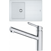 Set Franke G188 (dřez BFG 611-78 Bílá-led + baterie FC 3055.031 ORBIT Chrom) 114.0650.586