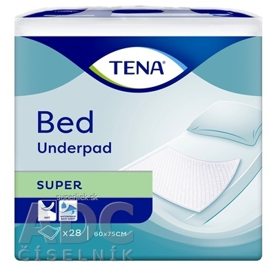 TENA Bed Super absorpčné podložky, 60x75 cm, 1x28 ks, 7322541199030