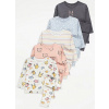 Teplaková súprava - George Children's Tracksuit Veľkosť 122 biela, modrá, ružová, viacnásobná (5-batohová blúzka a 5-batoh legíny George 6-7L)