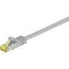 Goobay 91603 RJ45 sieťové káble, prepojovacie káble CAT 7 S/FTP 2 m sivá bez halogénov, pozlátené kontakty, s ochranou, kompletné tienenie, dvojžilový tienený,; 91603