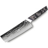 IZMAEL Damaškový kuchynský nôž Takeno Nakiri/Čierna/Sivá 17.5 cm