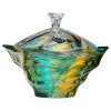 Krištáľová dóza, Bohemia Treasury, FLAMENCO - lemon, 20,5 cm
