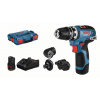 Aku vŕtačka Bosch GSR 12V-35 FlexiClick (2x 3.0Ah, 3 nástavce, L-Boxx) (0.601.9H3.000)