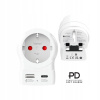 Adaptér SKROSS z Poľska do Anglicka s nabíjačkou USB-C | USB-A | Power Delivery