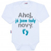 NEW BABY Body s potlačou New Baby Ahoj, ja som tu nový - darčekové balenie Veľ. 62