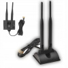 WIFI ANTÉNA 6DBI RP-SMA DVOJITÁ FREKVENCIA 2,4 GHZ 5 GHZ USB