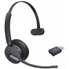 Yealink WH64 Hybrid Mono Teams Slúchadlá s mikrofónom Bezdrôtový Pres hlavu Kancelária / call centrum Micro-USB Bluetooth Čierna (1208687)