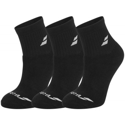 Babolat Quarter 3 Pairs Pack Socks - black/black