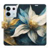 Flip pouzdro iSaprio - Xiaomi Redmi Note 13 Pro 5G / Poco X6 5G - Gold Flowers - kapsičky na karty (Knížkový flip kryt, obal, pouzdro iSaprio na mobil Xiaomi Redmi Note 13 Pro 5G / Poco X6 5G - Gold F