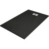 Mexen Hugo obdĺžnikový sprchový žľab SMC 140 x 80 cm, čierny, kryt inox - 42708014-X