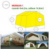 Monsun 1, velkoprostorový stan/hangár - 4 x 4,2 m