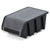 Kistenberg TRUCK PLUS Plastový úložný box s vekom, 23x16x12cm, čierny KTR23F-S411