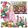 Stavebnicové kocky click4TOYS kvetinová záhrada, sada 272 dielikov, plastové, 3+
