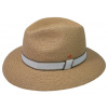 Slamený crushable (nemačkavý) letný béžový klobúk Fedora – Mayser Gedeon Veľkosť: 59 cm (L)