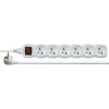 Prodlužovací kabel EMOS P1613 / 3 m / 6 zásuvek / s vypínačem / bílý / PVC / 1 mm2