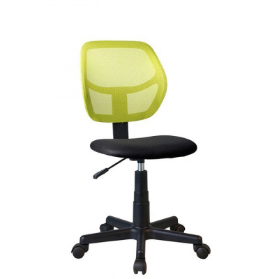 Tempo Kondela Otočná stolička, zelená/čierna, MESH (39x78x49cm)