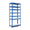 Policový regál Trestles RH 2200x900x400, nosnosť 1750 kg, 7 políc bielych Farba: modrá