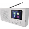 Emos Rádio EMOS DAB+ s Modrátooth a duálnym napájaním, prenosné, s farebným TFT LCD displejom, budíkom, časovačom, 40 pamäťovými miestami, rýchlou voľbou - biele, E0091
