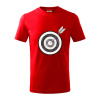 Terč na lukostreľbu - Tričko detské bavlnené - 158 cm/12 rokov ( Červená )