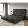 Boxspring posteľ Dream-Great mikrovlákno antracitová vintage 200x200