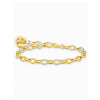 Thomas Sabo X0291-413-39-L19 Silver charm bracelet w. Goldbears logo ring