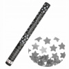 Konfety vystreľovacie HVIEZDY strieborné 60cm