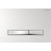 GEBERIT Sigma50 Square dvojčinné ovládacie tlačidlo, brúsený chróm, s povrchovou úpravou easy-to-clean, 115.788.GH.2
