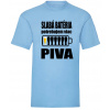 Slabá batéria - Pivo - Svetlomodrá , Pánske , S