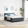 zahrada-XL Posteľ s pružinami a matracom Tmavo šedá 160 x 200 cm látka 3339117