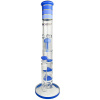 Bong Phoenix Triple Honeycomb 46cm - Modré