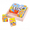 Bigjigs Toys Obrázkové kocky Safari 9 kociek