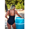 Jednodielne plavky MOANI KKJ031 black and blue - Gaia 80E