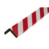 Ochrana rohov Knuffi®, typ H+, samolepiaca, dĺžka 1 m, reflexná červená/biela, 60 x 48 mm