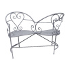Lavice CLASSICAL pro dva, zahradní, kovová, šedá, 111x86x75cm|Esschert Design