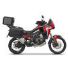 Kompletná sada čiernych hliníkových kufrov SHAD TERRA BLACK, 48L topcase 36L/47L bočné kufre, vrátane montážnej sady a platne SHAD HONDA CRF 1100 Africa Twin