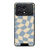 Lesklý kryt Mobiwear Glossy - Xiaomi Poco X6 Pro 5G - GA59G Modrá a béžová šachovnice (Prémiové lesklé pouzdro, obal, kryt Mobiwear Glossy na mobil Xiaomi Poco X6 Pro 5G - GA59G Modrá a béžová šachovn