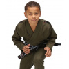 DĚTSKÉ gi BJJ kimono Tatami Elements Superlite - Khaki zelené + BÍLÝ PÁSEK Velikost: M3