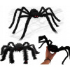 Umelý chlpatý pavúk na Halloween Dekorácia Veľká ozdoba Čierny 50 cm