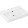 Hansgrohe Xanuia Q - Umývadlo na dosku 700x480 mm brúsené s prepadom bez otvoru pre batériu, biela 60249450