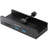 Orico Active USB-C Hub 10 Gbps, 15 W, šroubovací, 2x USB-A, čtečka SD karet, USB-C, černý